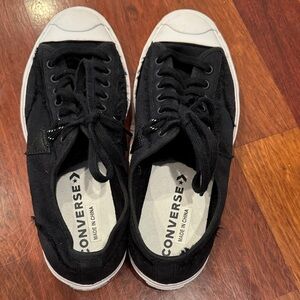 Converse Jack Purcell Men's Black Canvas Sneakers w/ fur lining- Men’s